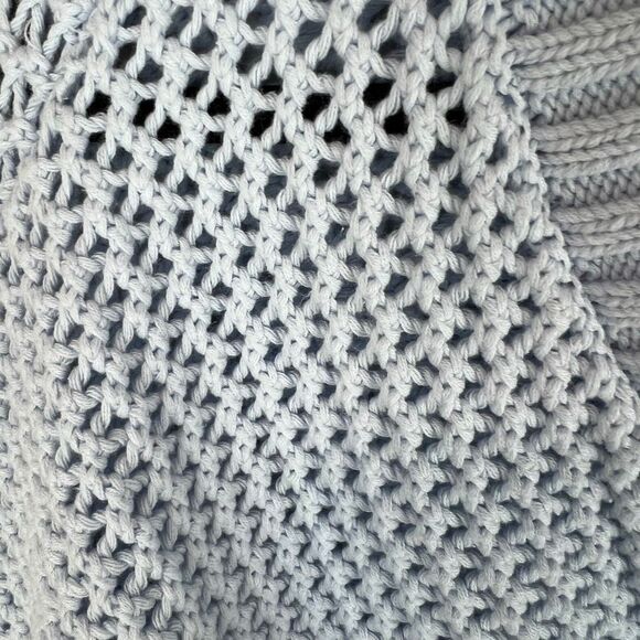 Offline by Aerie Women's V-Neck Open-Knit Sweater Blue Size S - Picture 4 of 6